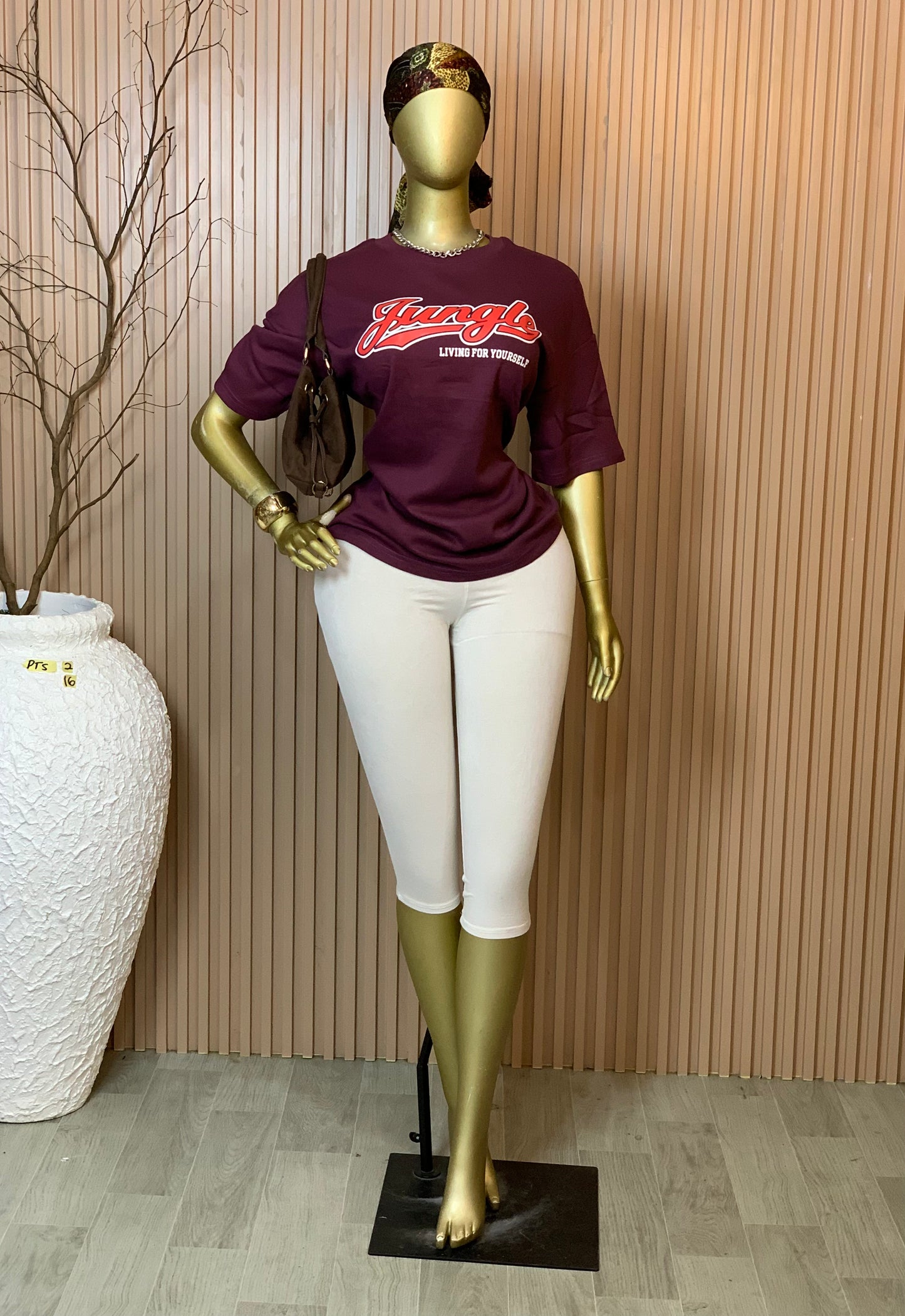 PTS2 SIZE16 Brand new deep burgundy baggy polo T shirt