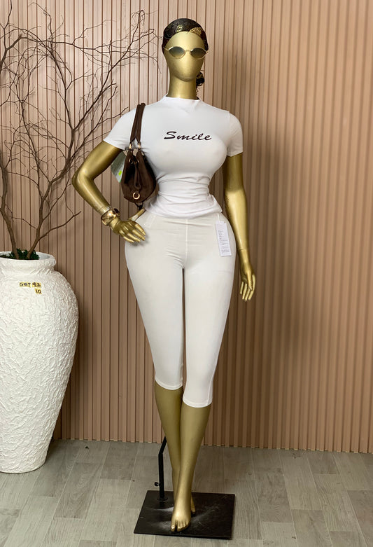 SIZE10 GLAMOUR BASIC TOP93 WHITE