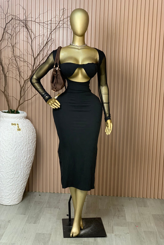 SIZE8 RAYY9 Length53 Brand New black dress