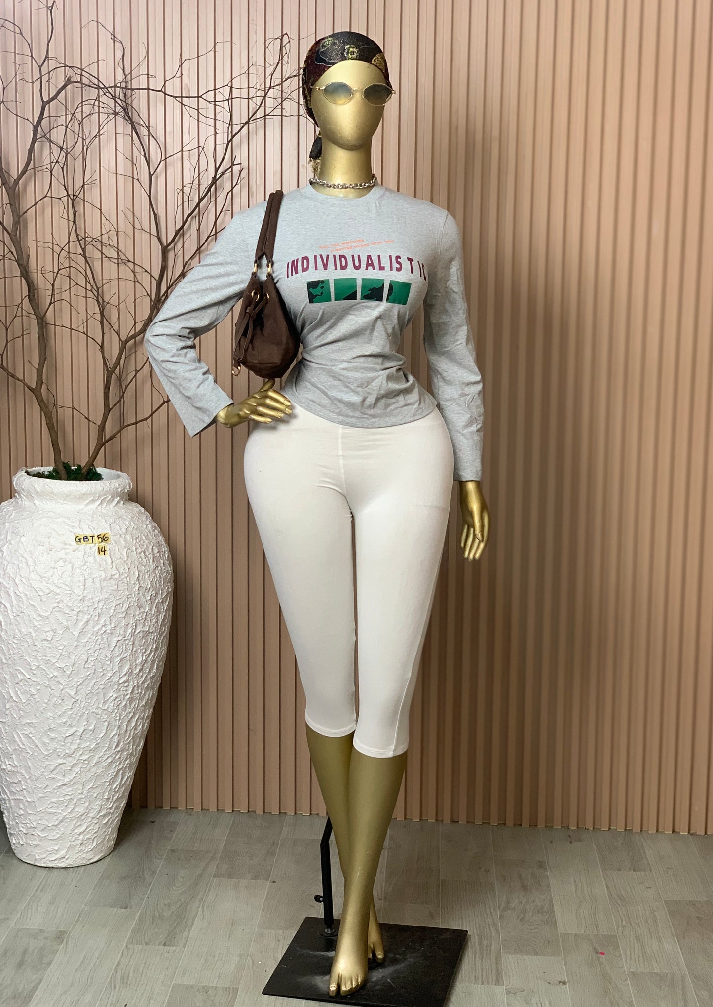 SIZE14 GLAMOUR BASIC TOP56 GREY