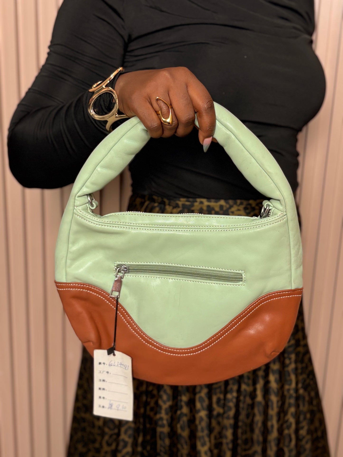Luxe bag11(Green$Brown)