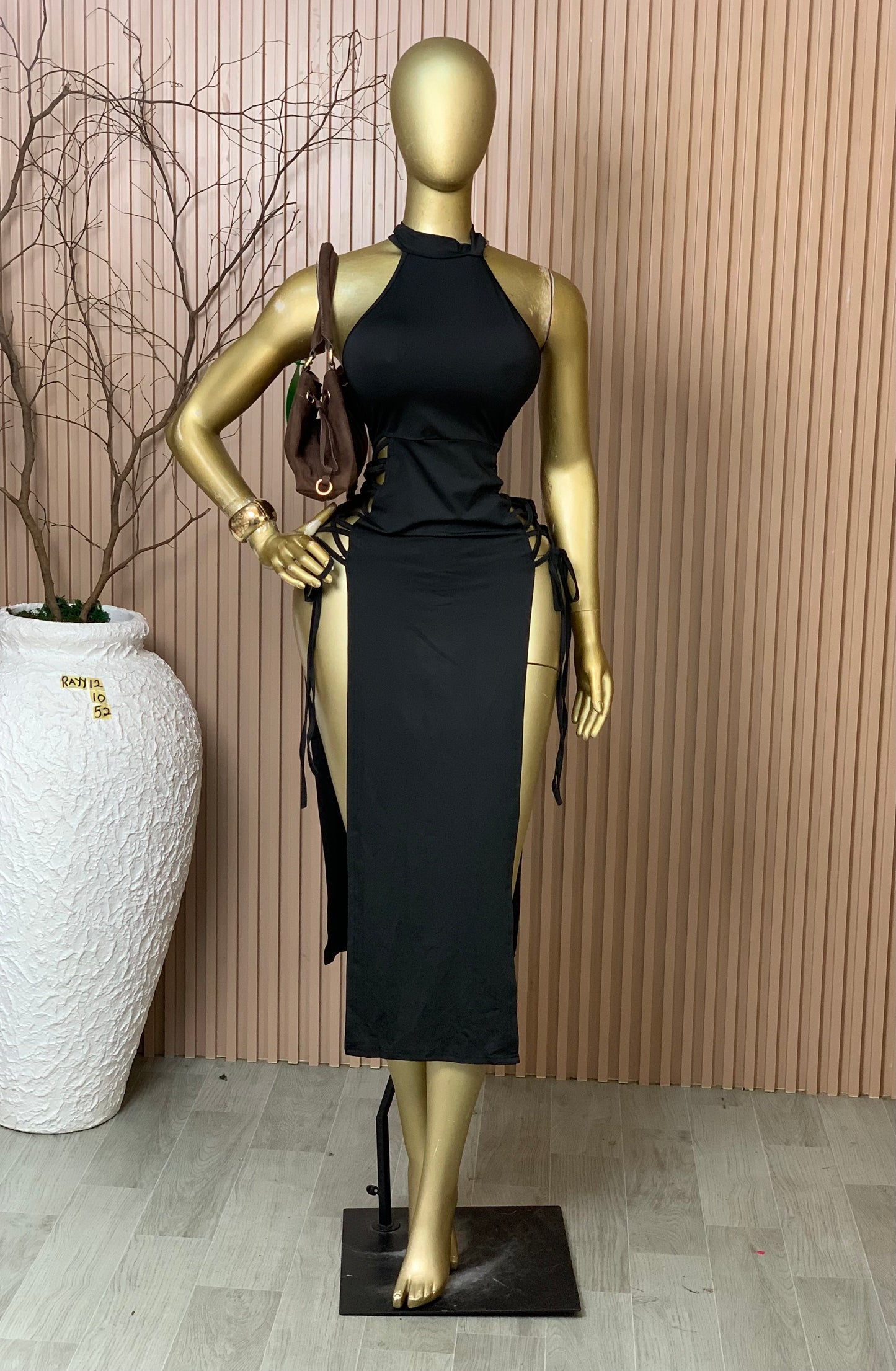 SIZE10 RAYY12 Length52 Brand New black dress