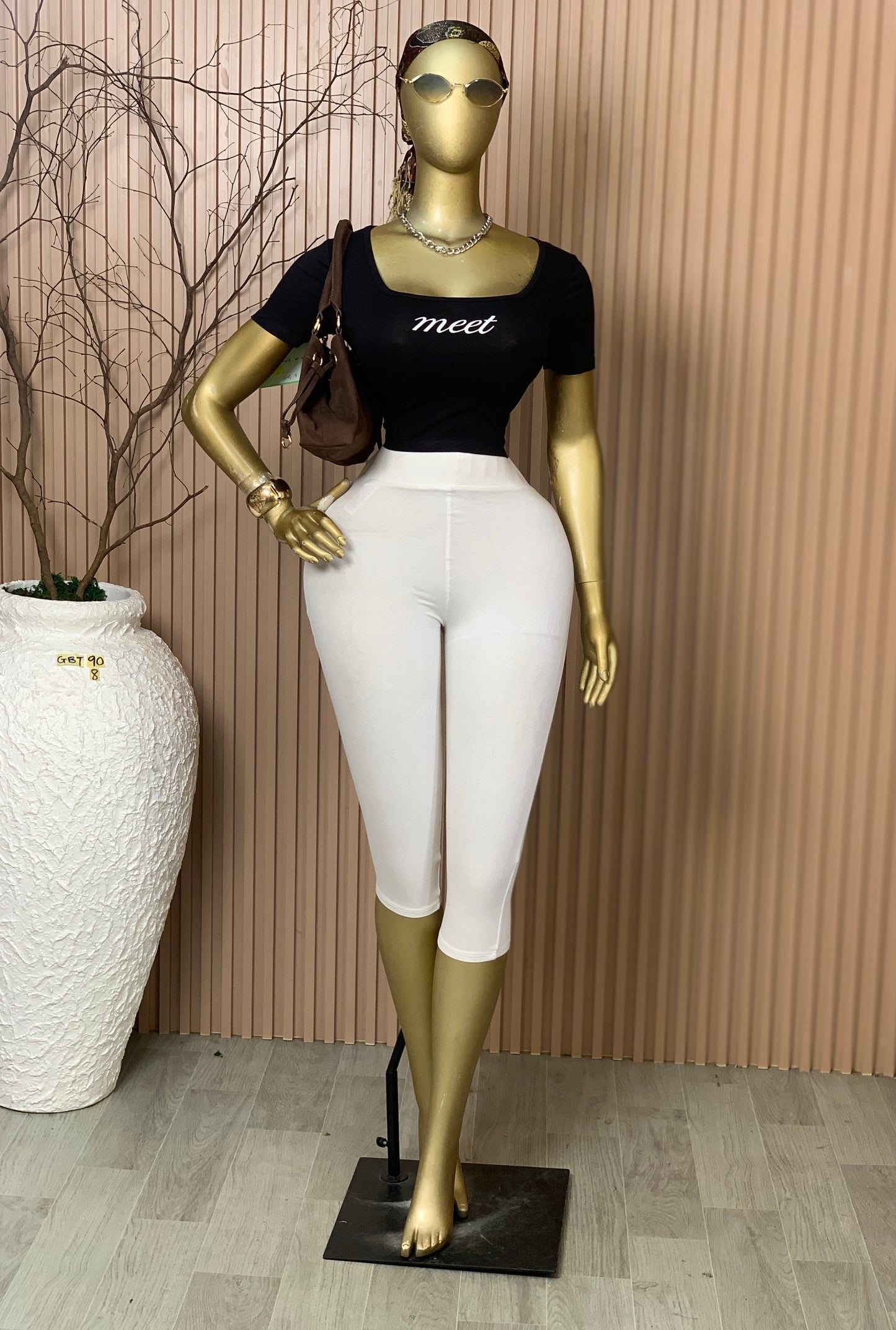 SIZE8 GLAMOUR BASIC TOP90 BLACK