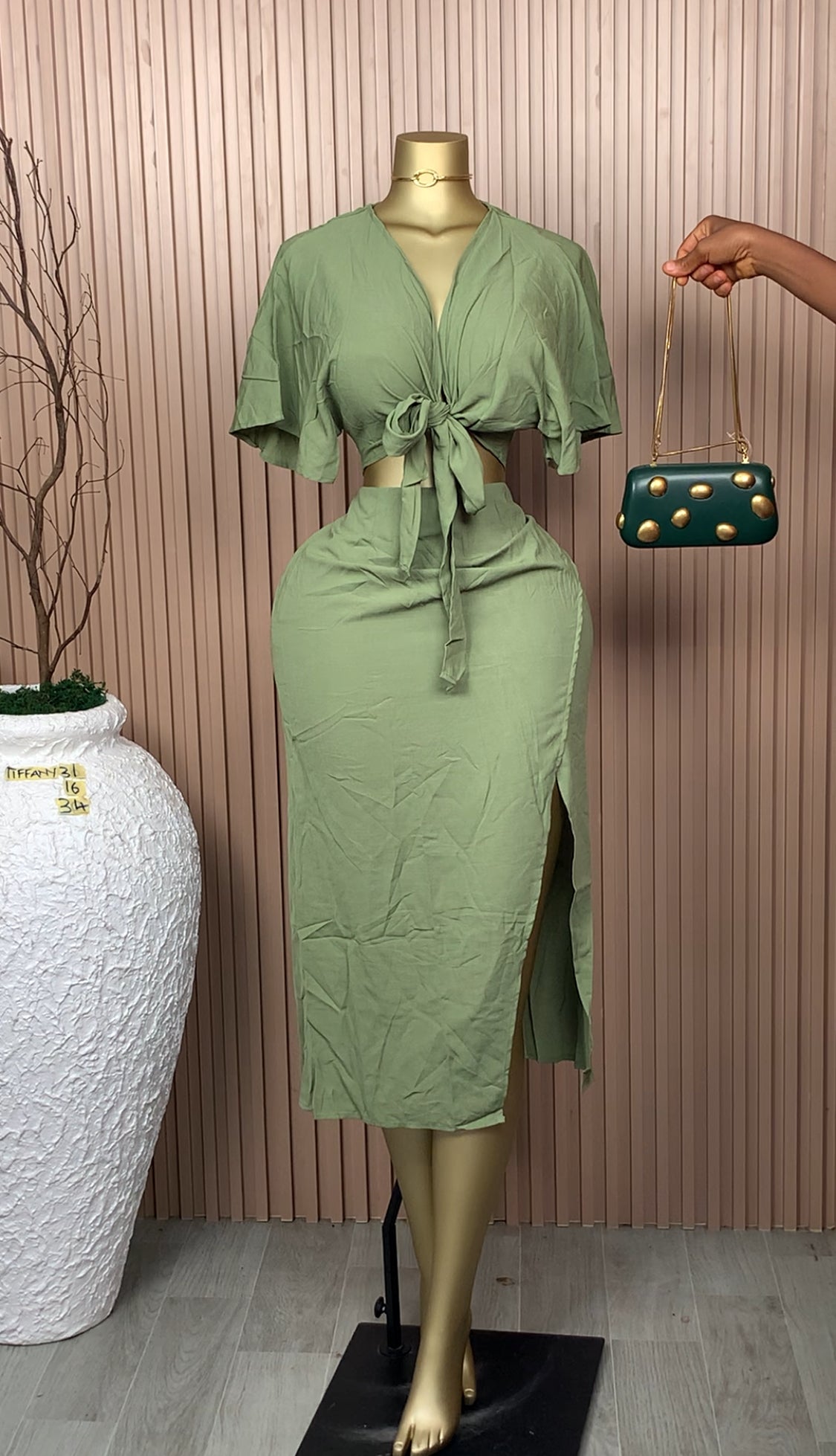 UK Size 16 Tiffany31 Brand New Two Piece Green Length34