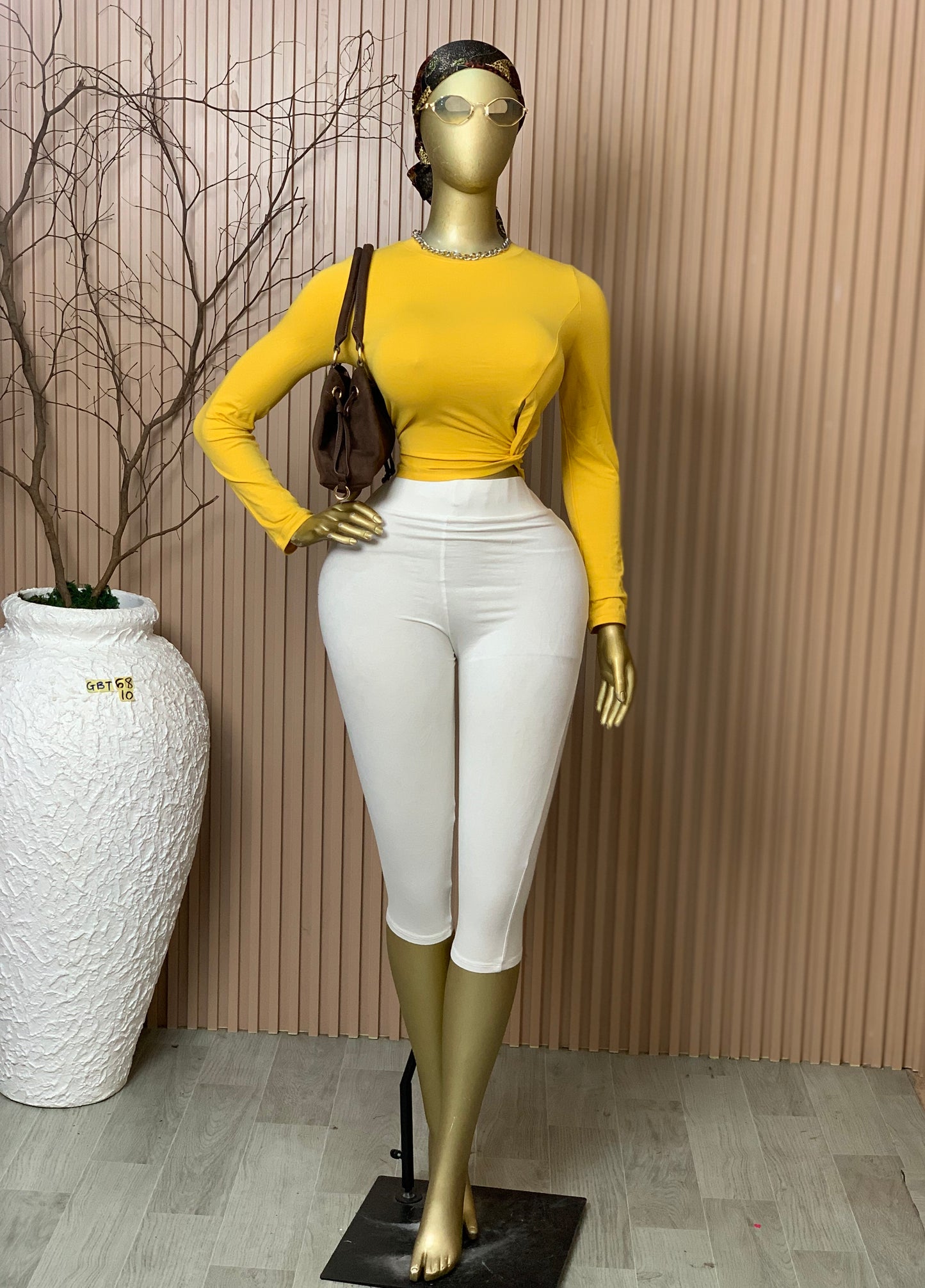 SIZE10 GLAMOUR BASIC TOP68 YELLOW
