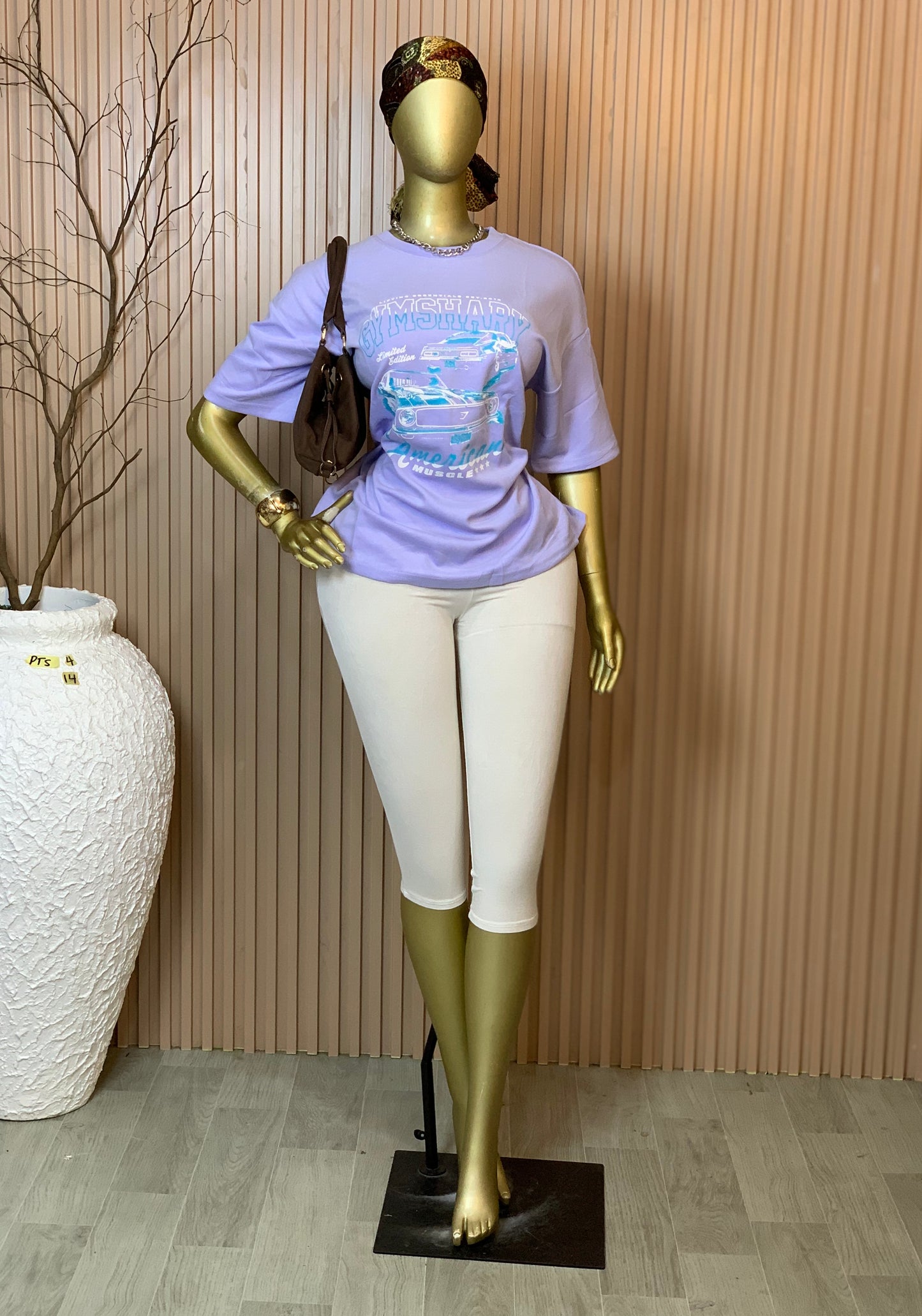 PTS4 SIZE14 Brand new lavender baggy polo T shirt