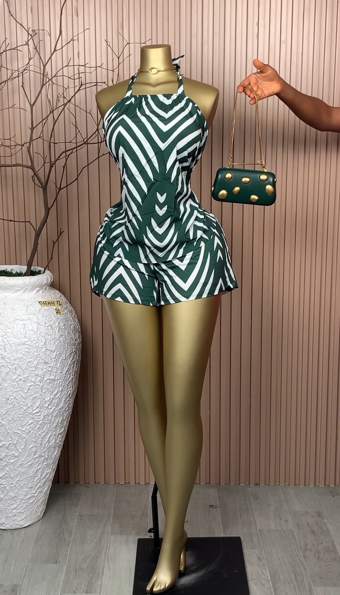 UK Size 20 Tiffany12 Brand New Two Piece Green&White