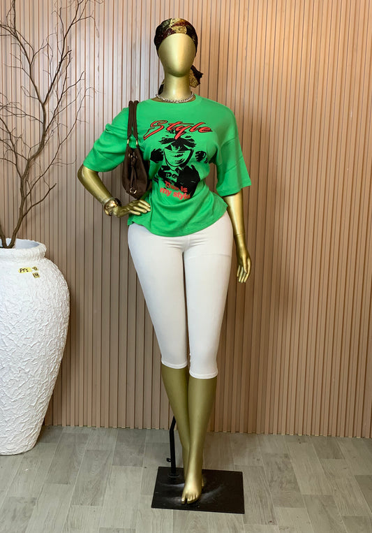 PTS10 SIZE14 Brand new green baggy polo T shirt