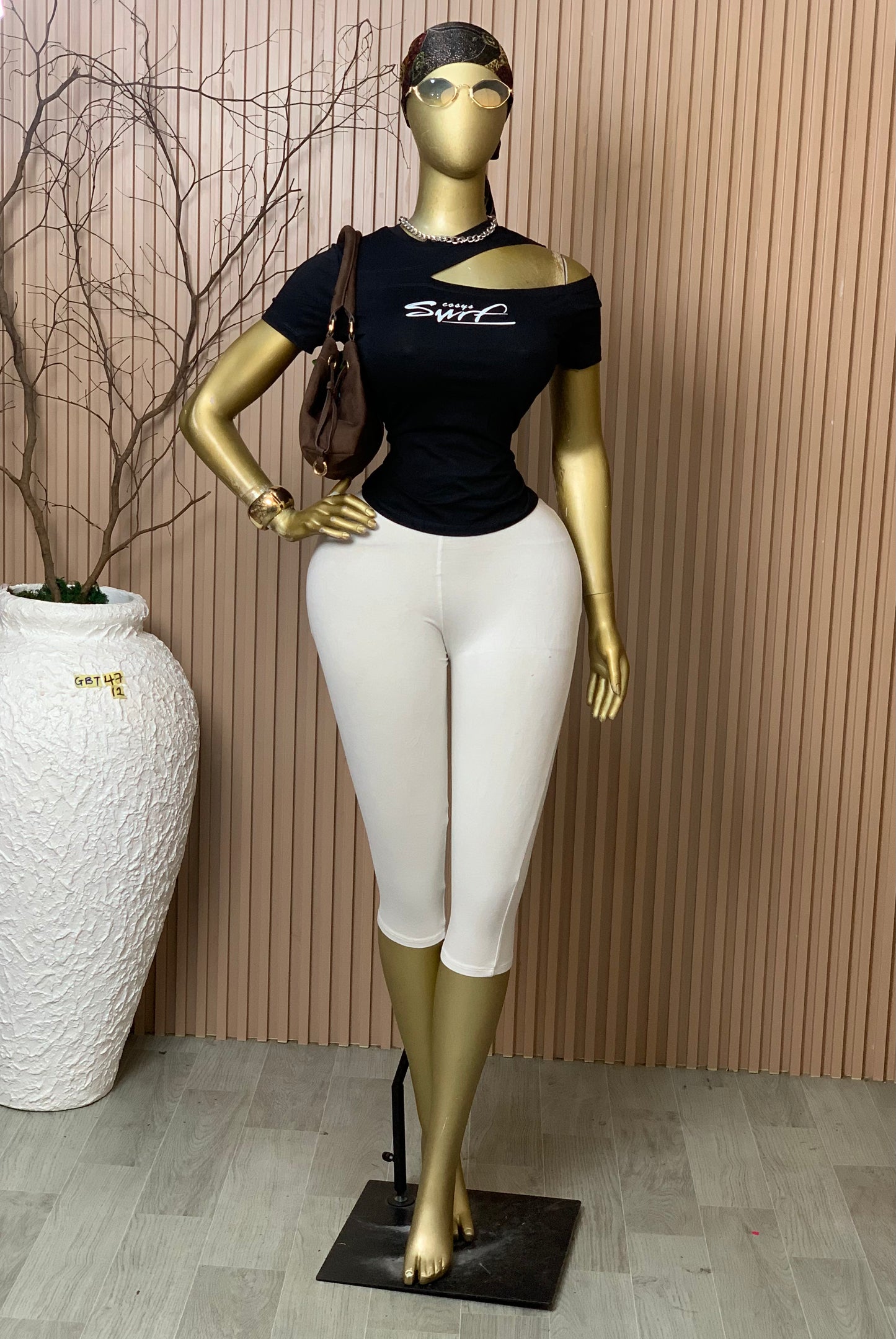 SIZE12 GLAMOUR BASIC TOP47 BLACK