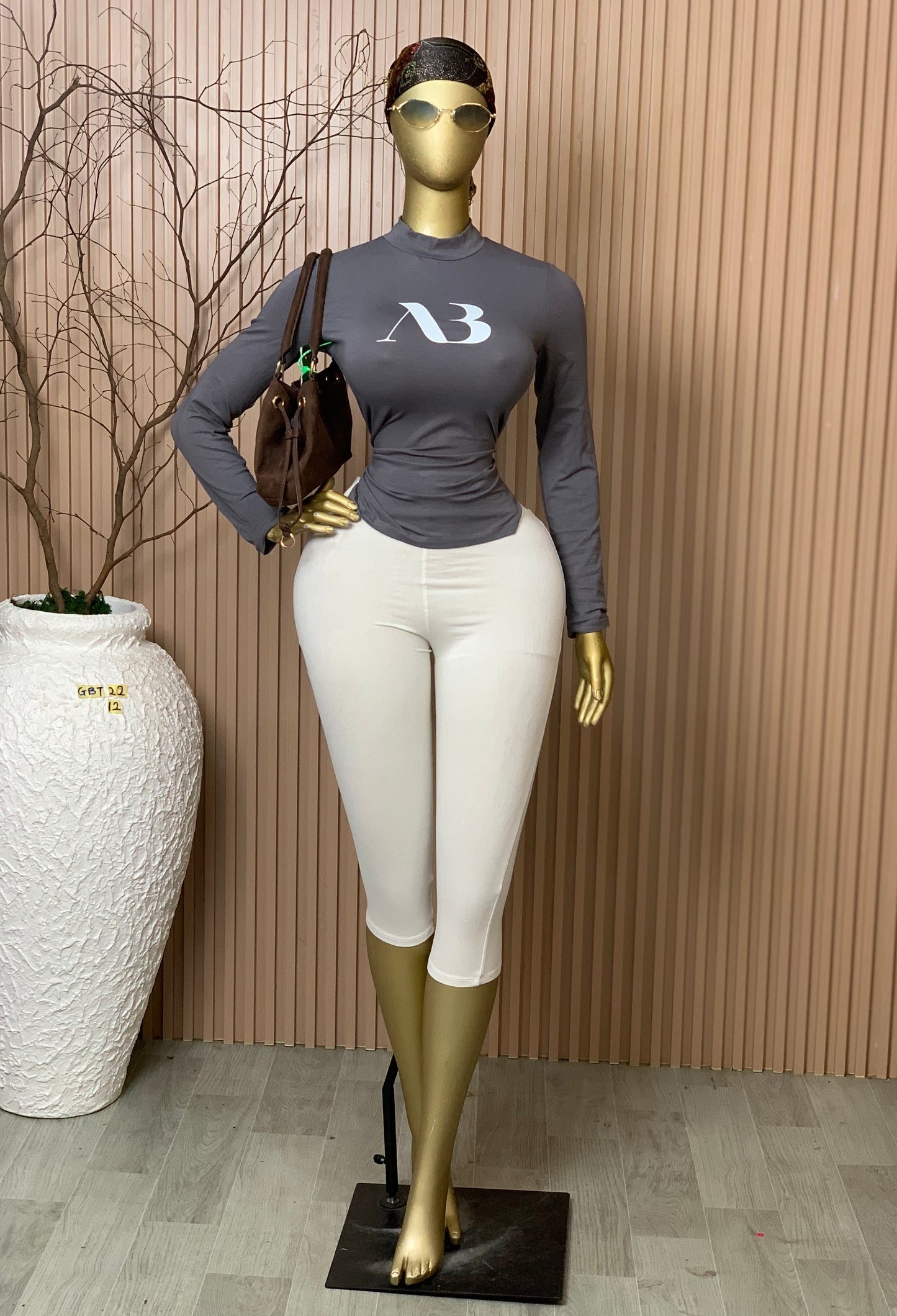 SIZE12 GLAMOUR BASIC TOP22 GREY