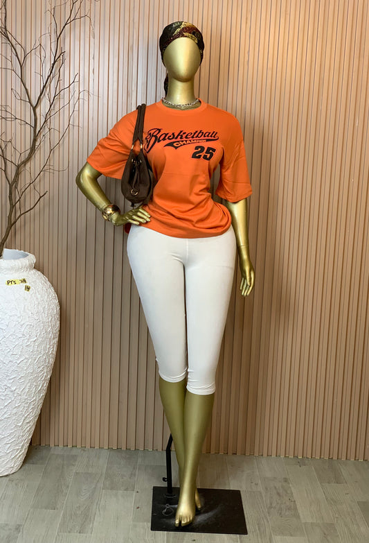 PTS24 SIZE14 Brand new burnt orange baggy polo T shirt