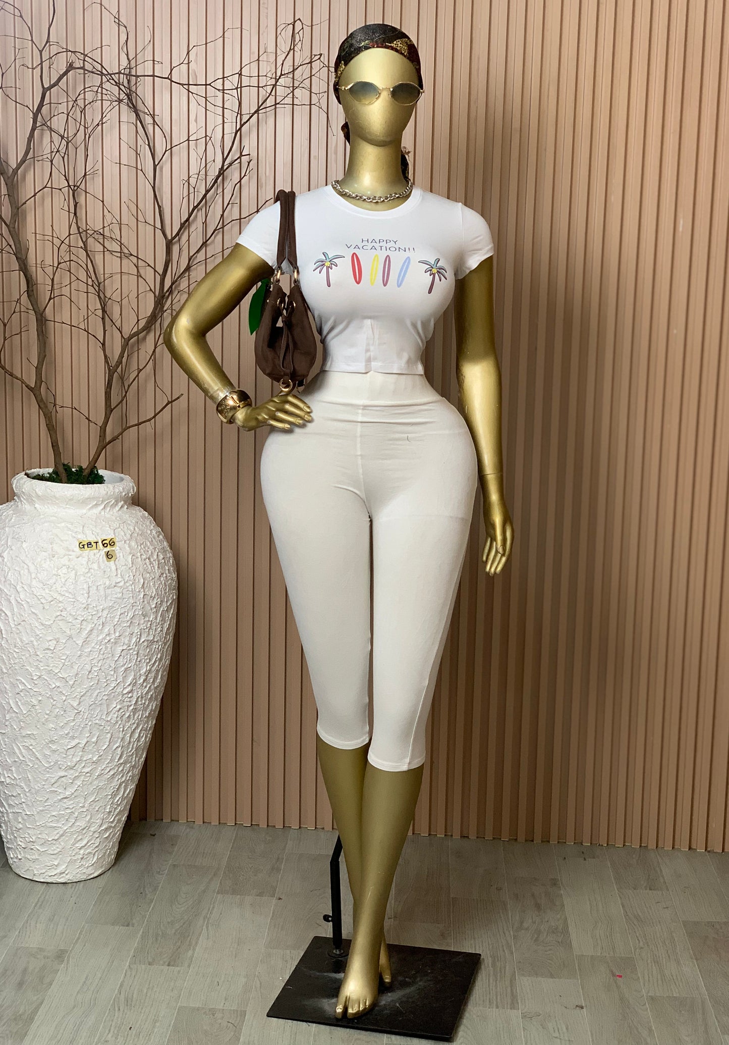 SIZE6 GLAMOUR BASIC TOP66 WHITE