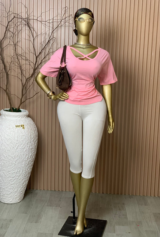 SIZE18 GLAMOUR BASIC TOP67 PINK