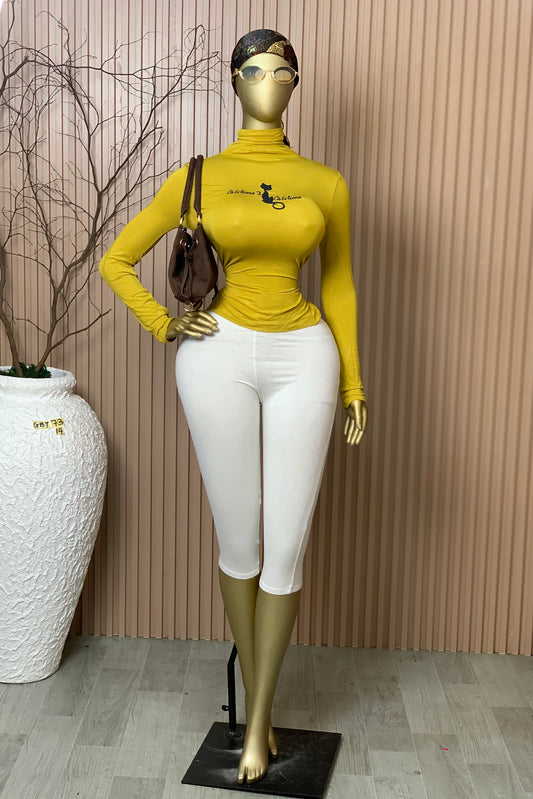 SIZE14 GLAMOUR BASIC TOP73 YELLOW
