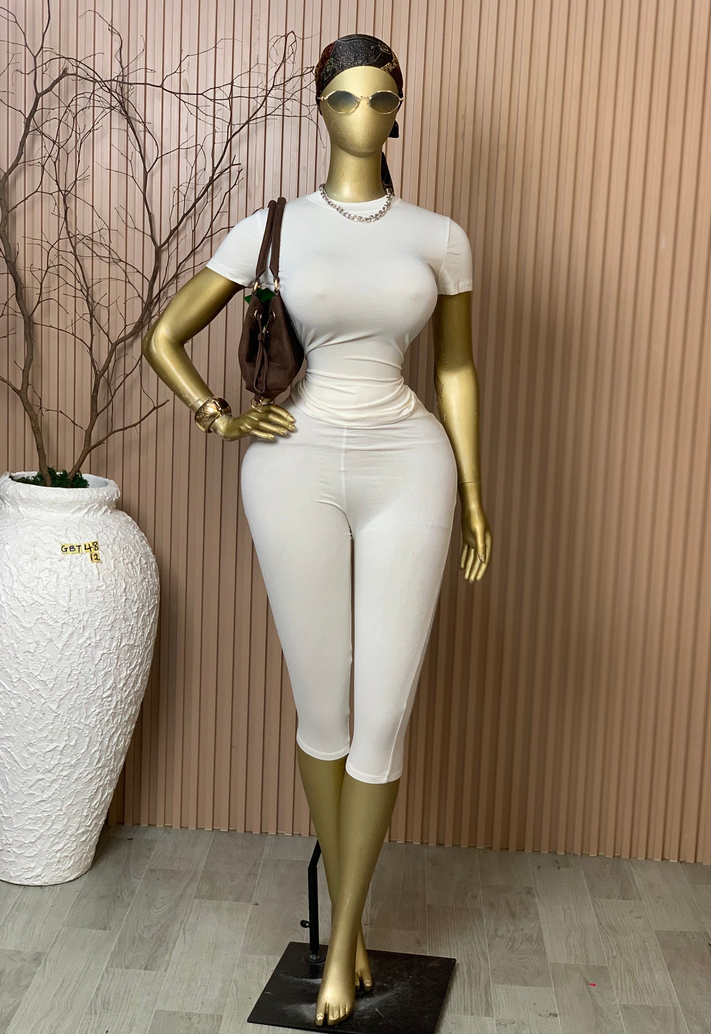 SIZE12 GLAMOUR BASIC TOP48 WHITE