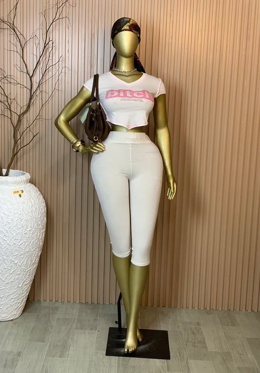 OVAL3 SIZE8 white&pink top
