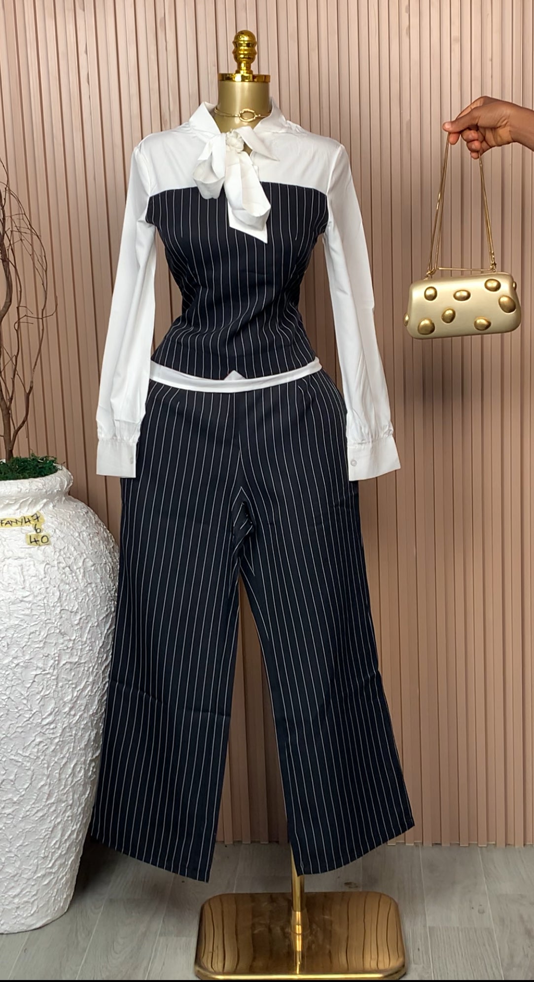 UK Size 6 Tiffany47 Brand New Two Piece White&Black Length40