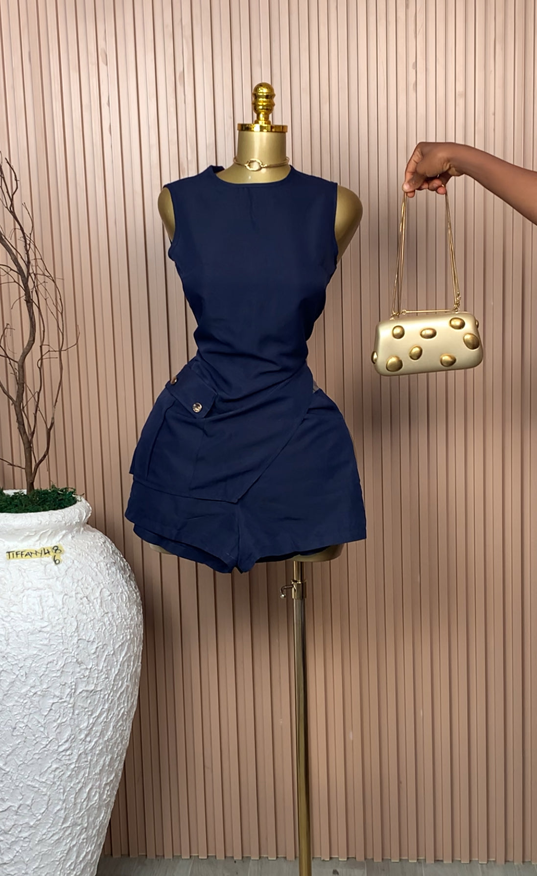 UK Size 6 Tiffany48 Brand New Two Piece Navy Blue